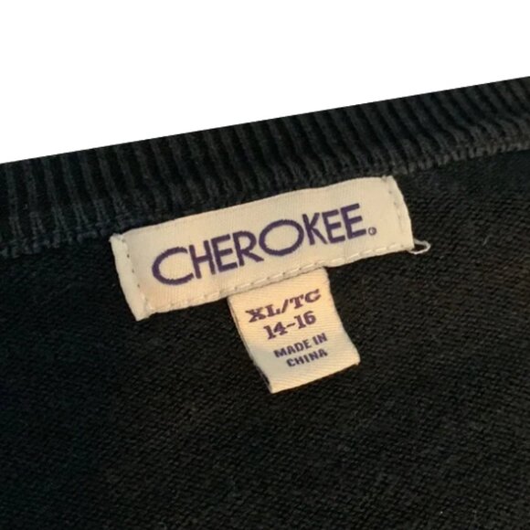 Cherokee black Girls XL 14-16 Cardigan - Picture 2 of 4
